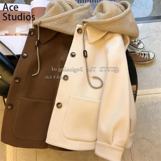 Ace Studios Áo Khoác hoodie áo khoác nữ zip hoodie casual INS Fashion cổ xưa WWY23C0P5H 52Z231229