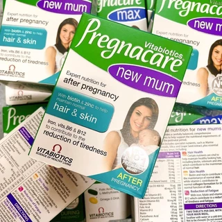 Viên Pregnacare New Mum hỗ trợ mọc tóc và đẹp da cho mẹ sau sinh hộp 56 viên