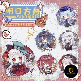 Móc khóa Arknights Anime Keychain Women Exusiai Lappland Corrupting Acrylic Key Chain Man Collection Kawaii