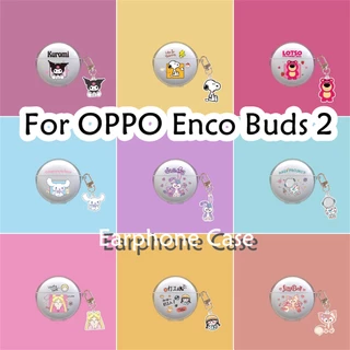 【innovation】Cho OPPO Enco Buds 2 ốp tai ng Case Vỏ Bảo Vệ Hộp Sạc Tai Nghe trong suốt Mô hình Snoopy Silicone mềm Vỏ Bảo Vệ Hộp Sạc Tai Nghe