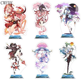 Mô hình Standee Game Genshin Impact Arcylic Stand Figure Hutao Ganyu Raiden Shogun Venti Ayato Kokomi Xiao Cosplay