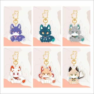 Móc khoá Genshin Impact Cat Anime KeyChain Meow Kaveh Baizhu Kirara Phụ Kiện Trang Trí Túi xách Balo