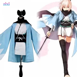 Trang Phục kimono Hóa Trang Nhân Vật Hoạt Hình sakura saber souji