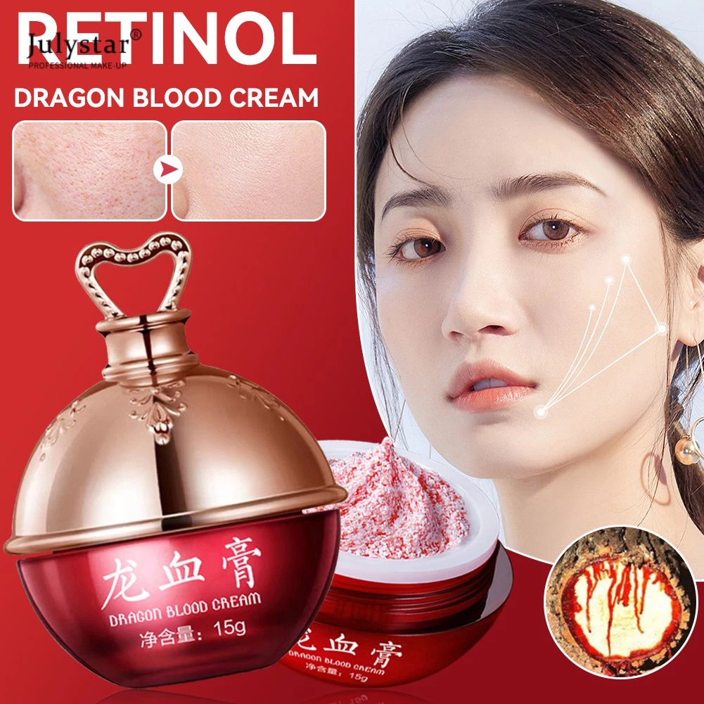 Dragon&#39;s Blood Retinol Kem Chống lão hóa Loại Bỏ Nếp Nhăn Làm Trắng Sáng Da Dưỡng Ẩm Phục Hồi Da 15g Làm Cho Da Mượt Mà săn Chắc Hơn JULYSTAR