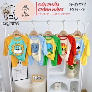 [BÉ 7-28kg] Bộ Quần Áo Dài Tay Thu Đông cho bé trai Vải thun lạnh Minlybaby chính hãng, Unibaby - BDCL2