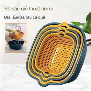 Rổ Rửa Trái Cây Hai Lớp Ráo Nước Tiện Dụng Cho Nhà Bếp