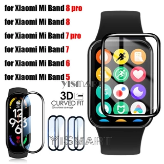 Miếng Dán Viền Cong Bảo Vệ Màn Hình Chống Trầy Xước Cho xiaomi mi band 8 pro 7 6 5 8pro 8 7 6 5 Kính