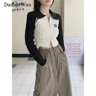 DannieWan Áo Len áo khoác cardigan áo cardigan Thời trang hàn quốc WMY23907R2 37Z230912