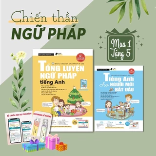 Sách Tổng luyện Ngữ Pháp Tiếng Anh Tặng Tiếng Anh Cho Người Mới Bắt Đầu (Bookmark +450 Video Hướng Dẫn)