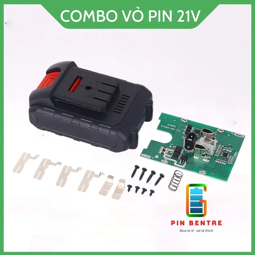 Combo vỏ và mạch pin TQ 5 Pin 18V/21V jack sạc đứng [PBT1] [PBT247]