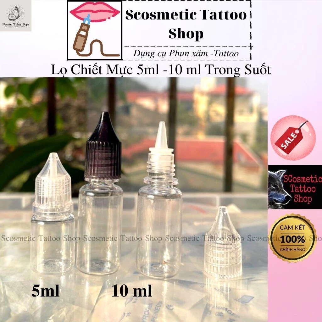 Lọ chiết nhựa 5ml-10ml Trong Suốt ,Chai nhựa triết mỹ phẩm mực phun xăm thẩm mỹ -Hàng Độc 2022