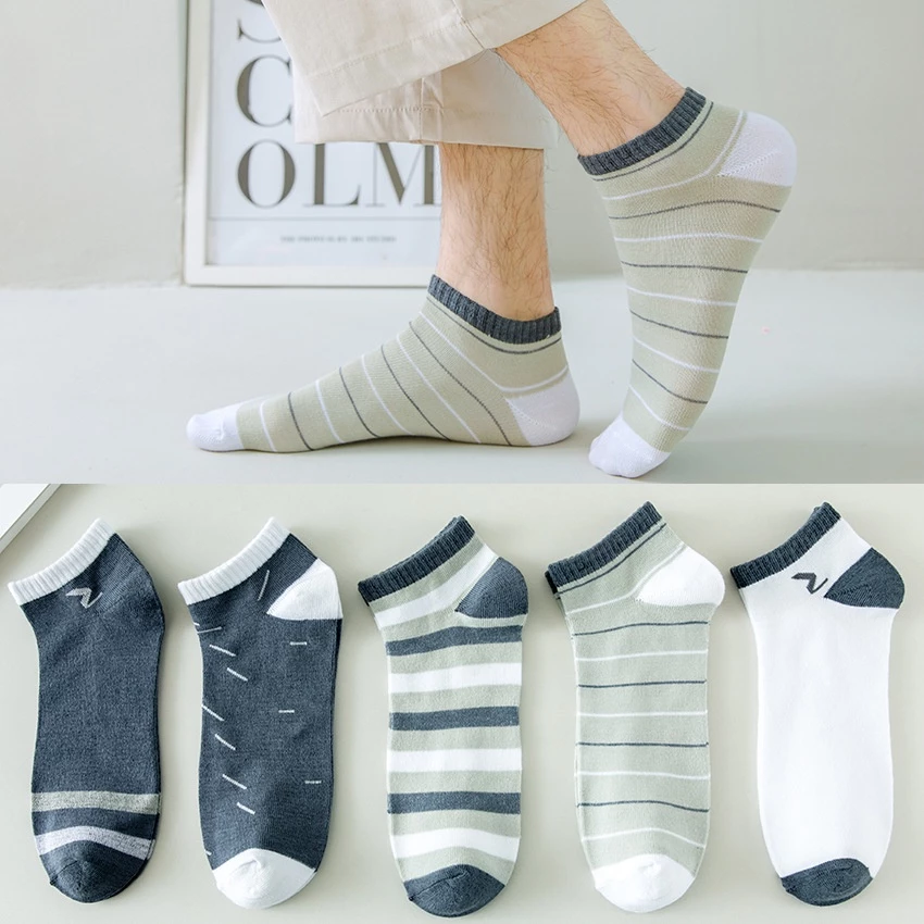 Tất Nam Cổ Ngắn Cotton Co Giãn 4 Chiều Khử Mùi Thấm Hút Mồ Hôi