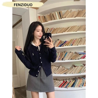 KIKONEY SHOP cardigan Áo Len áo  cardigan áo khoác cardigan 2023 New Style A21K0HY 081428