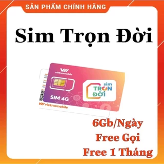 Sim Trọn Đời Vietnamobile 6Gb tốc độ cao/Ngày tài khoản chính 40000