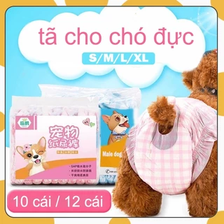 【10/12cái】Tã Cho Chó Đực，Bỉm Chó Cái , Nhiều Size Băng Vệ Sinh Chó Cái，Chó Đực，Bỉm Chó Đực Cũng Mặc Được