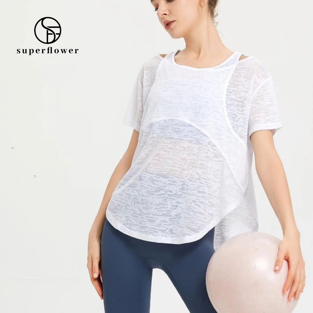 Áo Thun Tay Ngắn Dáng Rộng Nhanh Khô Thoáng Khí Thời Trang Mùa Hè Cho Nữ