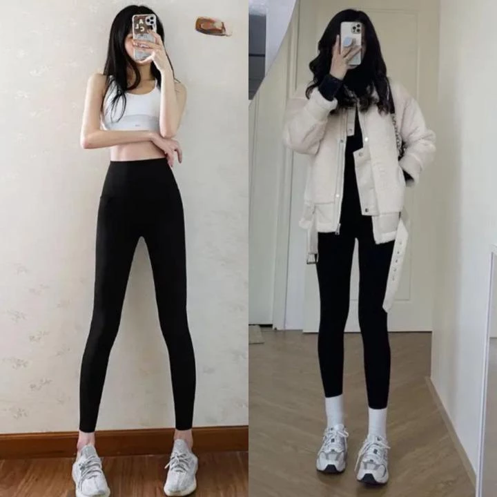 Quần legging lót nỉ thu đông nữ,quần ôm body
