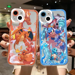 Ốp Lưng Cho Samsung A05S S23FE S22 S24 Ultra Plus Note 10 Lite A24 A04 M23 Ốp Lưng Pokemon Charizard Squirtle Vỏ Silicon Mềm Ốp Lưng Trong Suốt