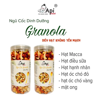 [ COMBO 2 HỘP ] Granola KHÔNG YẾN MẠCH NƯỚNG MẬT - 20 HẠT MACCA (Macca, Hạnh Nhân, Óc Chó Vàng, Óc Chó Đỏ, Hạt Điều)