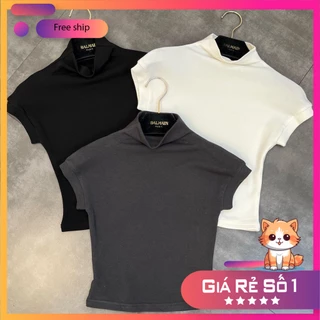 🧧 Áo Thun 3 Lỗ Cổ Cao Hot Hit❤ Áo Croptop Ôm Body Chất Thun Mềm Mịn Co Giãn Tốt NVA486