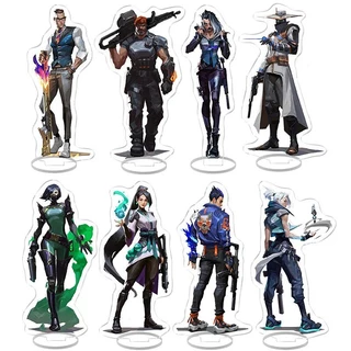 Mô hình Standee Game Figure Valorant Sage Killjoy Jett Sova Cypher Salvia Acrylic Phụ kiện trang trí để bàn góc học tập