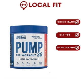 Bột uống tăng thể lực Applied Nutrition Pump 3G Pre Workout (Có 250mg Caffeine) tỉnh táo, hỗ trợ vận động