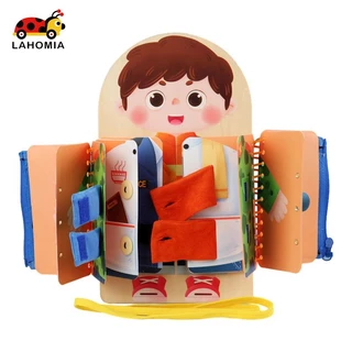 LAHOMIA Bảng Đồ Chơi Busy Bằng Đồ chơi giáo dục Theo Phương Pháp Life Montessori Cho Bé