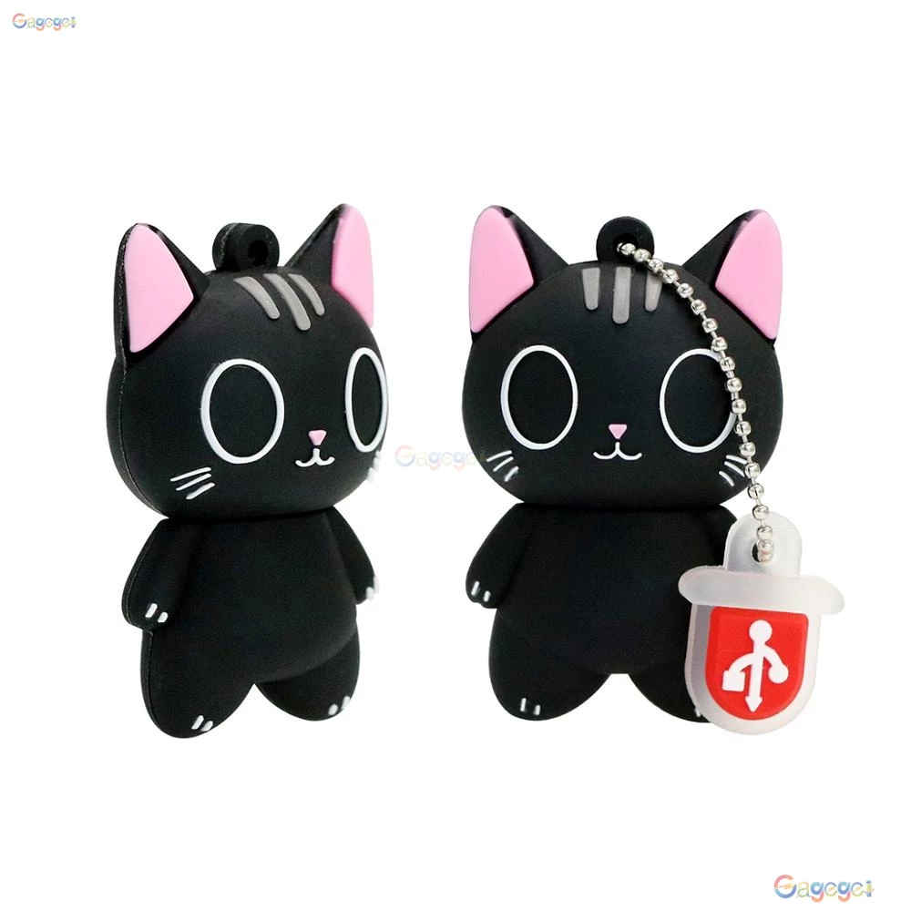 Usb 2.0 1tb 2tb 16gb 32gb 64gb 128gb 1gb 8gb Hình Mèo Đen Hoạt Hình