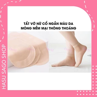 Tất vớ nữ cổ ngắn màu da mỏng mềm mại thông thoáng