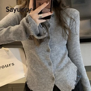 Áo sweater Dệt Kim Lệch Tà Thời Trang 2023 Cho Nữ