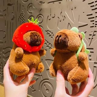 Dễ Thương Capybara Mini Móc Khóa Sang Trọng Mặt Dây Chuyền Lông Tơ Nhồi Bông Búp Bê Học Sinh Túi Mặt Dây Chuyền Trang Trí Quà Tặng Sinh Nhật