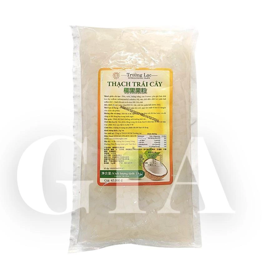 Thạch dừa Trường Lạc hạt nhỏ bịch 1kg