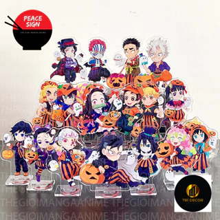 ( HALLOWEEN ) Standee 8CM KIMETSU NO YAIBA Thanh Gươm Diệt Quỷ tượng acrylic anime chibi mô hình trưng bày