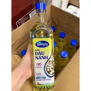 1 Lít Dầu ăn Simply đậu nành (date mới nhất)