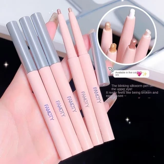 Famoty Nằm Silkworm Pen Matte Highlight Fine Sparkle Eyeliner Chống Nước Không nhòe Làm sáng mắt