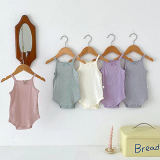 Mùa Hè Cho Bé Áo Liền Quần Tay Màu Trơn Sơ Sinh Body Bé Trai Bé Gái Jumpsuit 0-24 Tháng Quần Áo Cho Bé