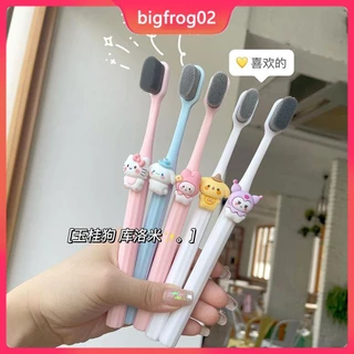 Sanrio Kuromi Kawaii Lông Mềm Bàn Chải Đánh Răng Cinnamoroll Pochacco Trẻ Em Người Lớn Cặp Đôi Mẫu Nano Mềm Lông Bàn Chải