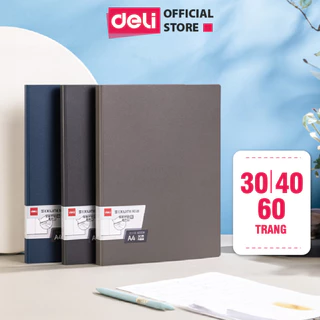 File Lá Đựng Tài Liệu Deli 40/60 Trang Kích Thước A4 Nhựa PP Cao Cấp Lưu Trữ File Lá Túi Lưu Trữ Giấy Tờ