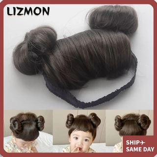 Lizmon Baby Wig Bangs, Phụ kiện tóc trẻ em Đạo cụ tạo kiểu chụp ảnh Mũ nón cho bé Tóc giả, Tóc bé gái chống trượt dễ thương Sinh nhật đầu tiên của bé