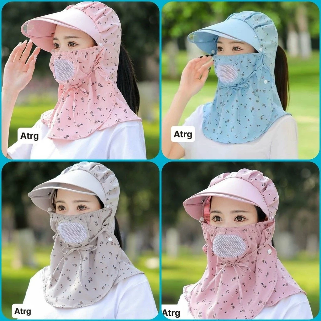 Mũ Nón Chống Nắng Vành Rộng Phối Lưới Thoáng Khí Chống Tia UV Thời Trang Mùa Hè Cho Nữ