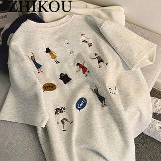 ZHIKOU áo phông áo thun nữ croptop baby tee hàn quốc Popular xu hướng Thời trang WTX244011K 15Z240408