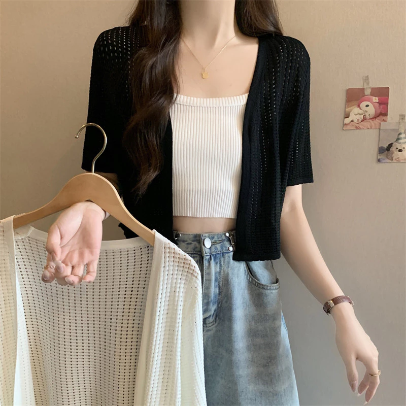 YAYUAN Short Knitted Cardigan Women's