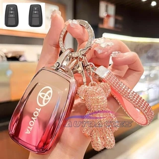 Từ Xa Chìa Khóa Bao Chìa Khóa Fob Vỏ Móc Khóa Cho Xe Toyota Cross Corolla Prius Camry CHR C-HR RAV4 Altis Land Cruiser Prado