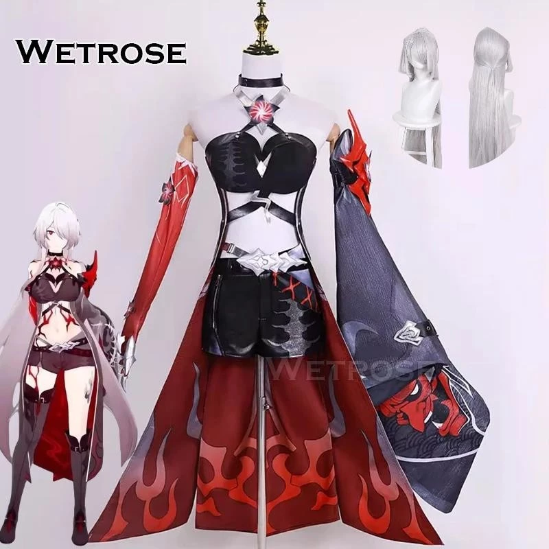 [Wetrose] Acheron Red Cosplay Costume Cosplay Cosplay Costume Cos Trang phục Ultimate Trang phục Ult Honkai Star Rail Yomi Galaxy Rangers ❈ Trọn bộ Tóc giả Halloween Xmas