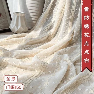 [Trên 1 CÁI Không Cắt] 150 * 100CM Sợi thêu sọc voan bóng sang trọng Vải thêu Jacquard cắt vải