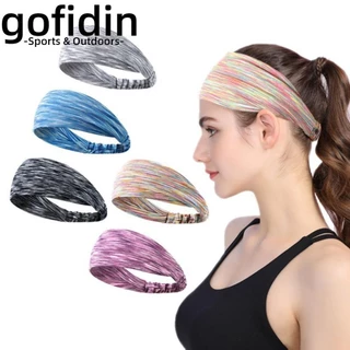 gofidin đô thể thao GOFIDIN, Dây buộc tóc rộng chống trượt đàn hồi, Phụ kiện tóc tập thể dục Co giãn thoáng khí Chống mồ hôi Yoga
