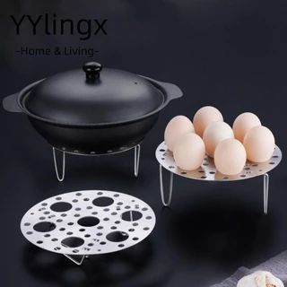 YYlingx Giá trứng hấp, Giá đỡ bộ đồ ăn Giá hấp đa chức năng, Phụ kiện bằng thép không gỉ bền bỉ Khay hấp nấu ăn