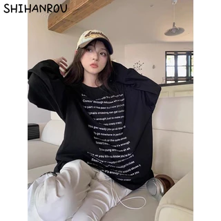 SHIHANROU áo phông áo thun nữ croptop Vintage Đơn giản Minimalist thời trang WTX2410O5B 4Z240125