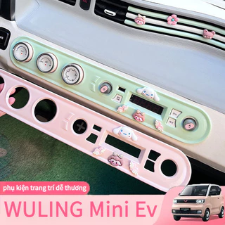 WULING Mini Ev Phụ kiện trang trí bảng điều khiển trung tâm nội thất ô tô, phụ kiện trang trí ổ cắm điều hòa hoạt hình