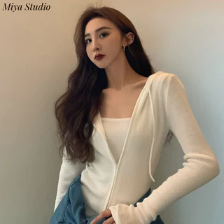 Miya Studio Áo Len áo khoác cardigan Korean Hàn Phong Fashion Fashion WMY2420DA3 9Z240228